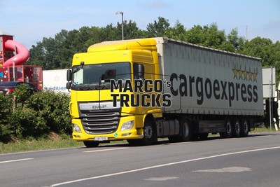 LKW Foto DAF XF Planensattelzug Österreich gelb cargoexpress Koller #f8nl