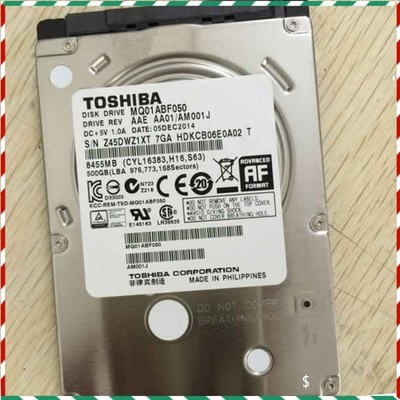 Toshiba 7MM 500GB 2,5 Zoll HDD Festplatte 8MB 5400Rpm MQ01ABF050 SATA 6GB/s