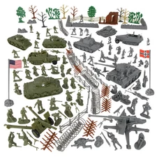 BMC CTS WW2 Battle of the Bulge Plastic Army Men 130 Soldier Figure Box Playset