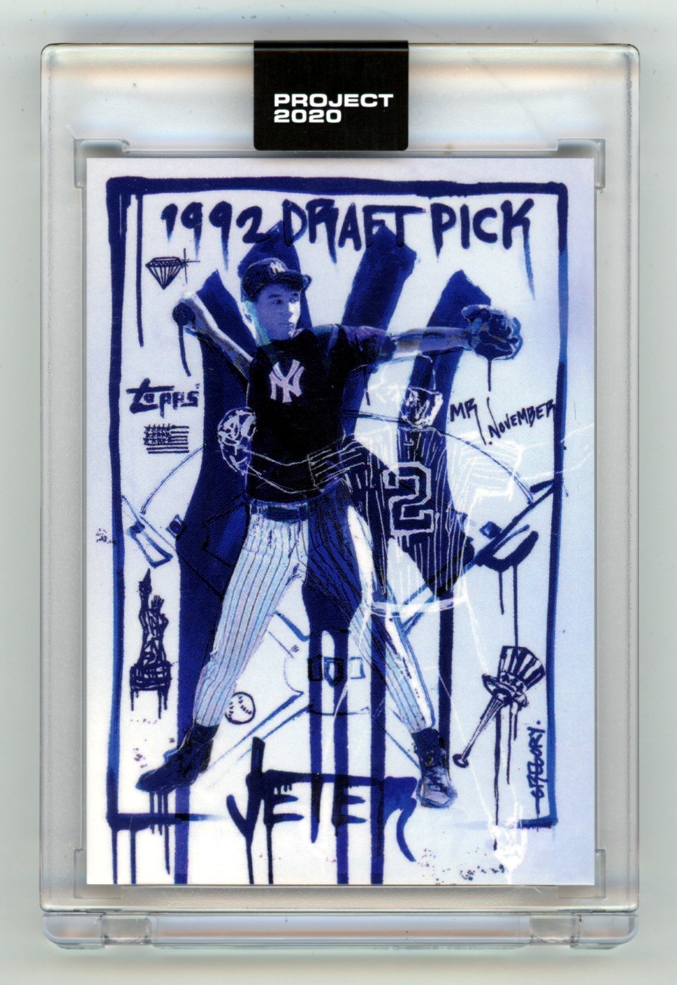 Derek Jeter 2020 Topps Project #93 Gregory Siff Designed 1993 Topps NY Yankees B
