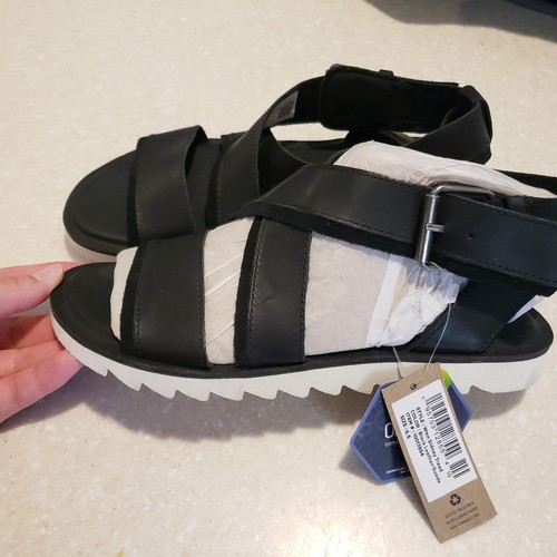 TOMS Sidney Tread SANDAL SIZE 6.5 Women’s BLACK Leather/Suede NWT - Picture 7 of 7