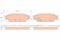Bremsbelagsatz FÜR Cadillac Cts, Cadillac STS - TRW GDB4453