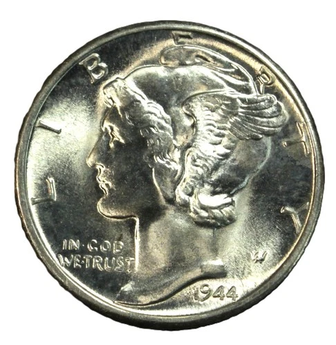 1944 10C Mercury Dime- Choice Gem Bu- SMH 1647