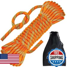 Brobantle 1/2 Inch x 150FT Arborist Rope 9000lbs Double Braided Bull Rope for