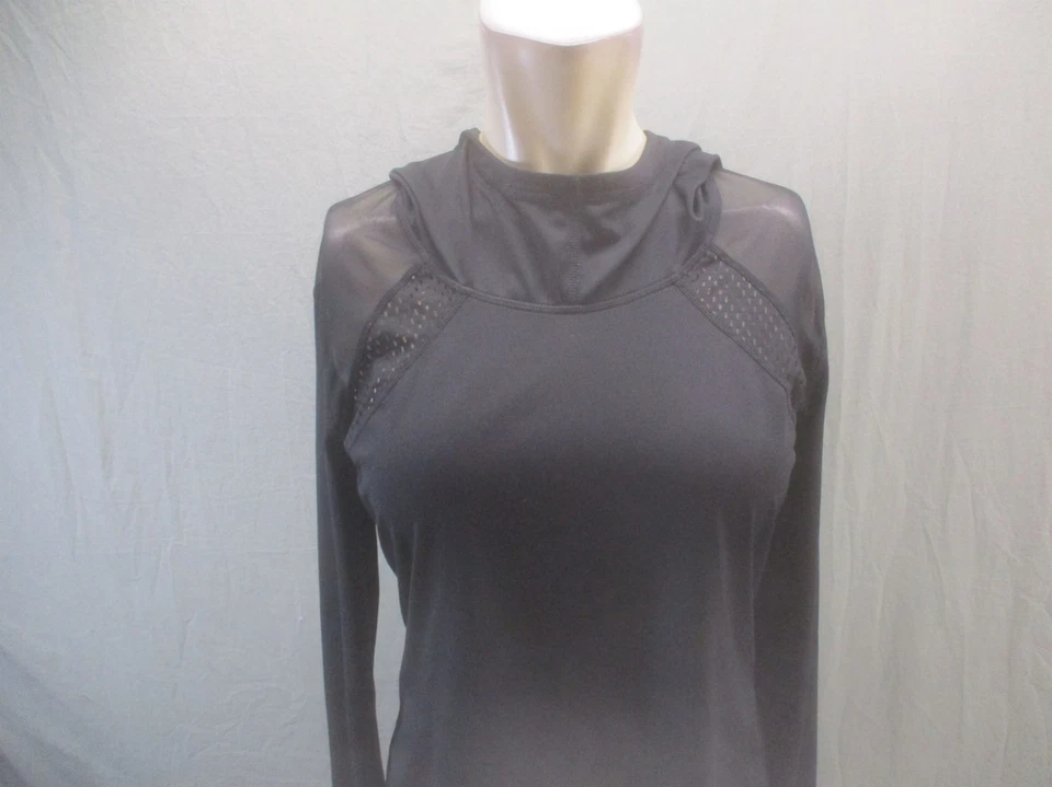 Sudadera con capucha Zella talla M negra elástica manga larga capucha cuello ropa deportiva 025 Foto 2 de 4