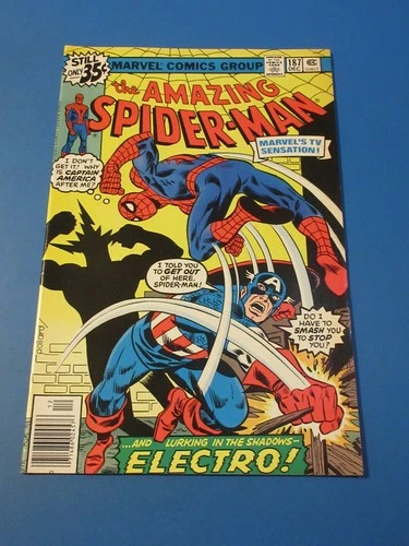 Amazing Spider-man #187 Bronze age Captain America VF Beauty Wow