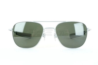 American Optical Original Pilot Sonnenbrille matt silberfarben quadratisch mi...