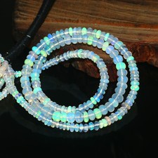 100 Natural Opal Beads Blue Opal Bead Rondelle Opal Bead Gift For Sister 496