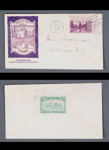 MayfairStamps US FDC 1934 New Jersey Mount Rainier National Park American Philat