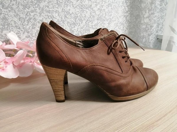 Women Gabor Boots Brown Leather 41 #7UJE