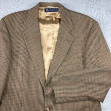 Vtg Brooks Brothers Blazer Men 44 Tweed Pure Wool Sport Coat Plaid Made in USA