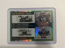 2022 Panini Classics Classic Combos Roger Staubach, Drew Pearson #CC-6 Green /15
