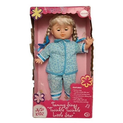 Just Kidz 13 Inch Doll In The Box Cute Sleepy Eyes Blonde Pajama