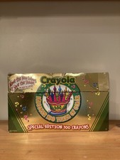 Special Edition 100 Crayola Crayons 100th Birthday Celebration Vintage Used