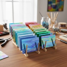 Assorted Iridescent Stained Glass Sheets, 6 x 4 Inches for Creative Mosaic Art