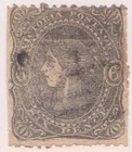 (F371-91) 1880 VIC 6d black definitive QVIC stamp (CP)