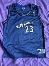 Michael Jordan Washington Wizards Champion Blue Jersey Youth Size L 14-16