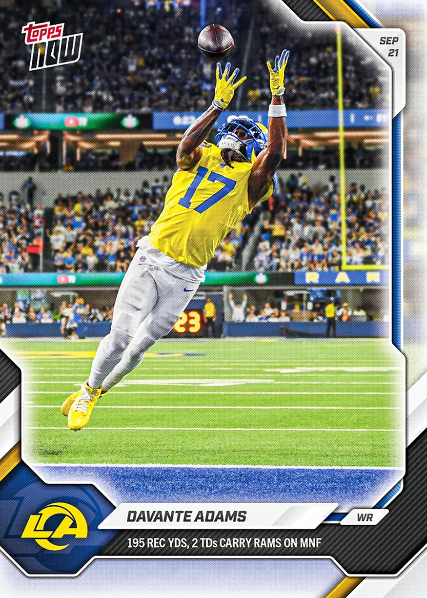 Davante Adams 2026-27 NFL Topps NOW Card 28 Presale