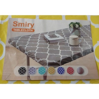 Smiry Elastic Tablecloth For Folding Table 48'' × 29'' Yellow/White #8W