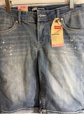 Girl s Junior s Levi's Denim Bermuda Shorts Size 14 NWT