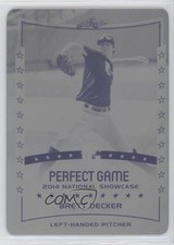 2014 Leaf Perfect Game Showcase Printing Plate Black 1/1 Brett Decker #36 0kb5