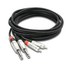 Hosa HPR-003X2 Dual REAN 1/4 inch TS to RCA Pro Stereo Interconnect Cable 3 ft