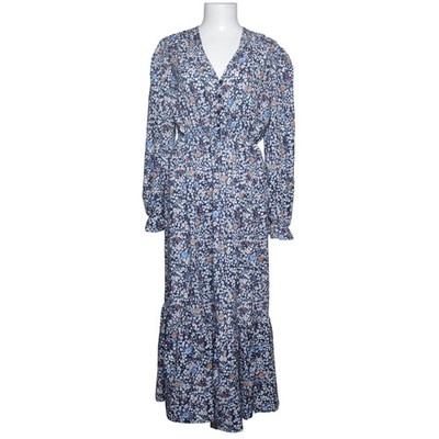 Maxikleid, Größe: L, Blau/Mehrfarbig, Polyester, Blumen, Damen #RbJ