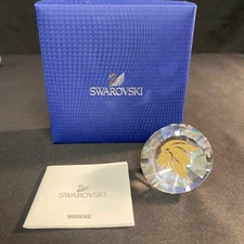 SCS Lion Head Akili Chaton Paperweight 2016 Swarovski Crystal #5236548