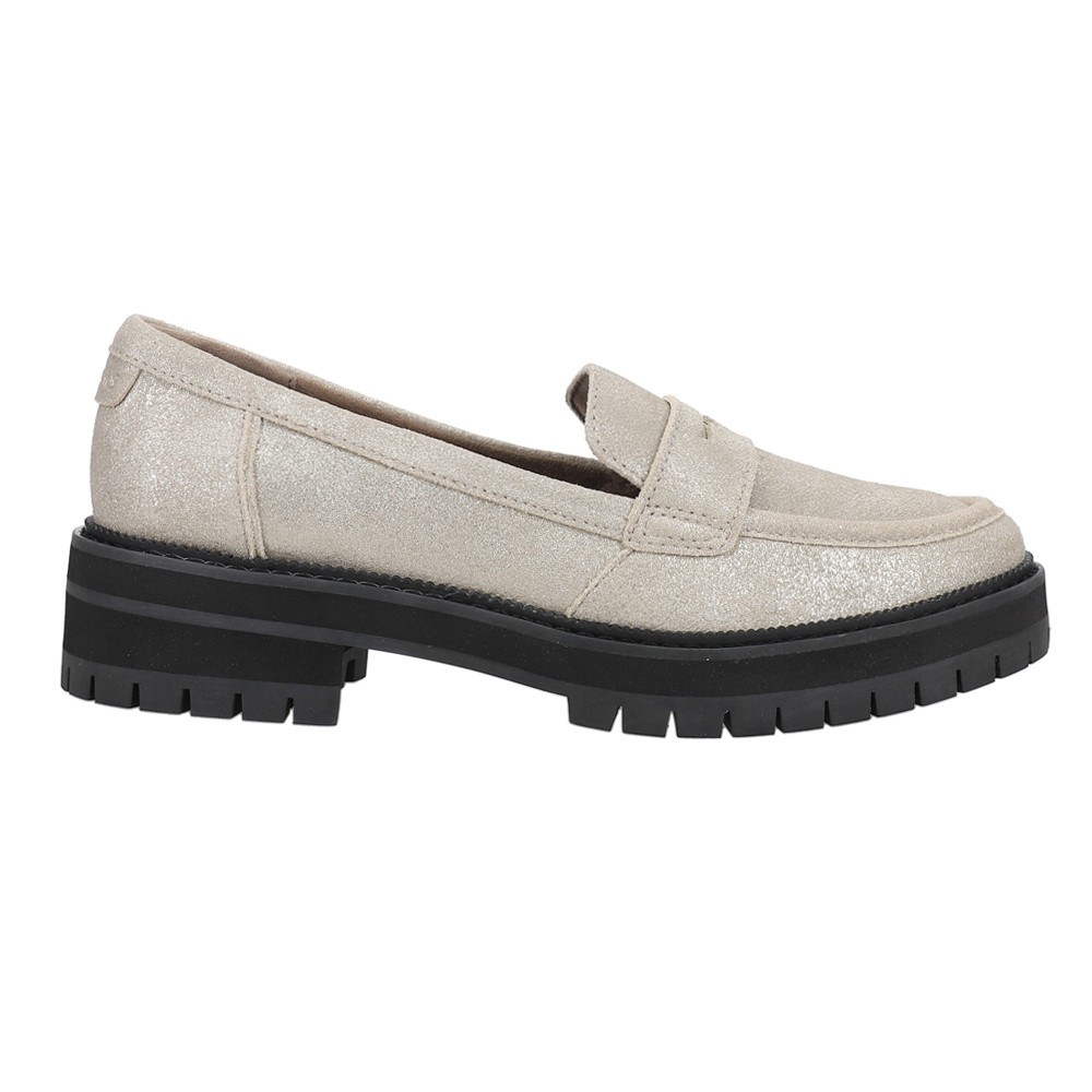 TOMS Cara Slip On Loafers Womens Silver 10021473T-040 9790₽