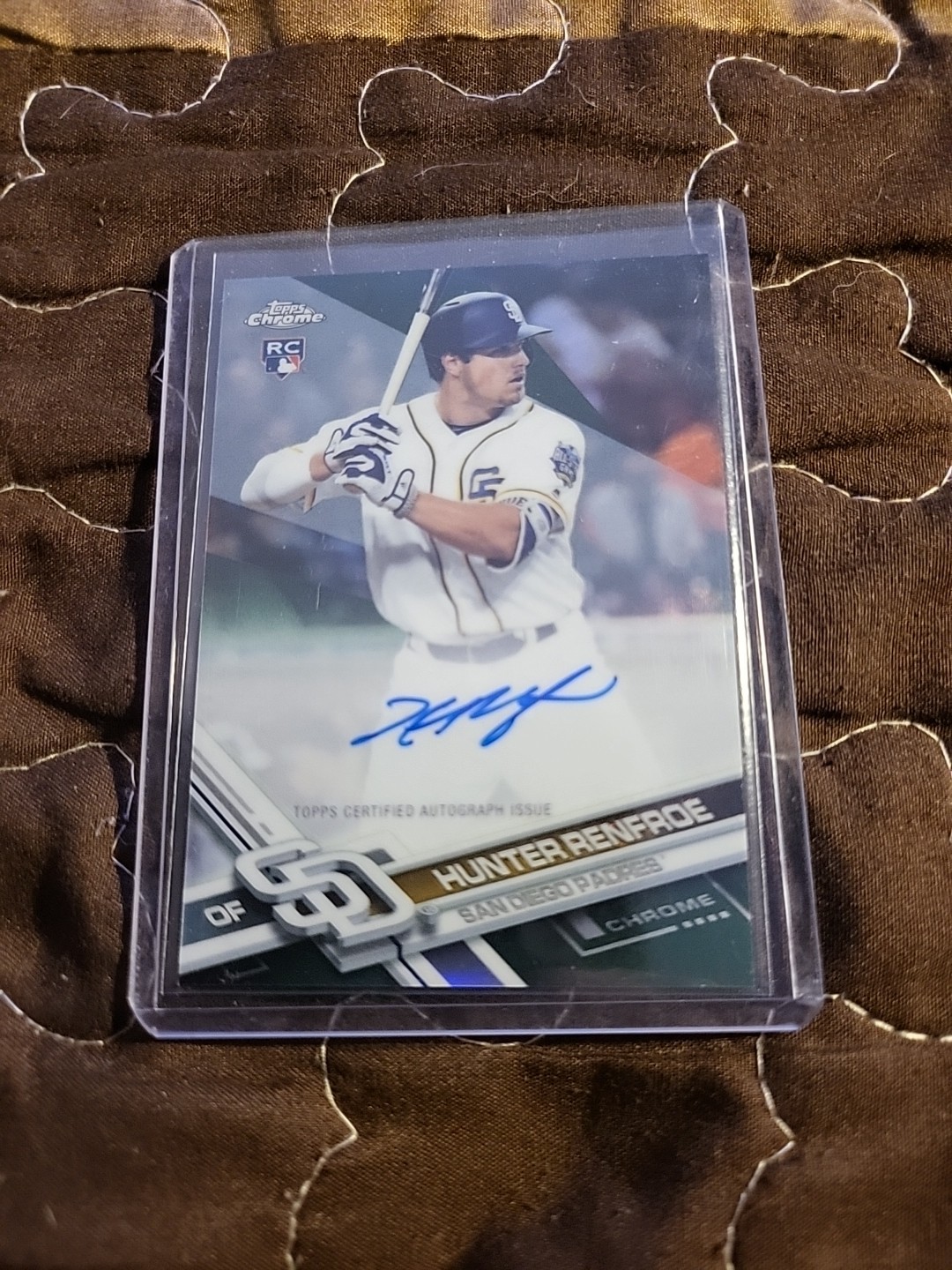 2017 Topps Chrome - Rookie Autographs Hunter Renfroe #RA-HR Green Refractor /99