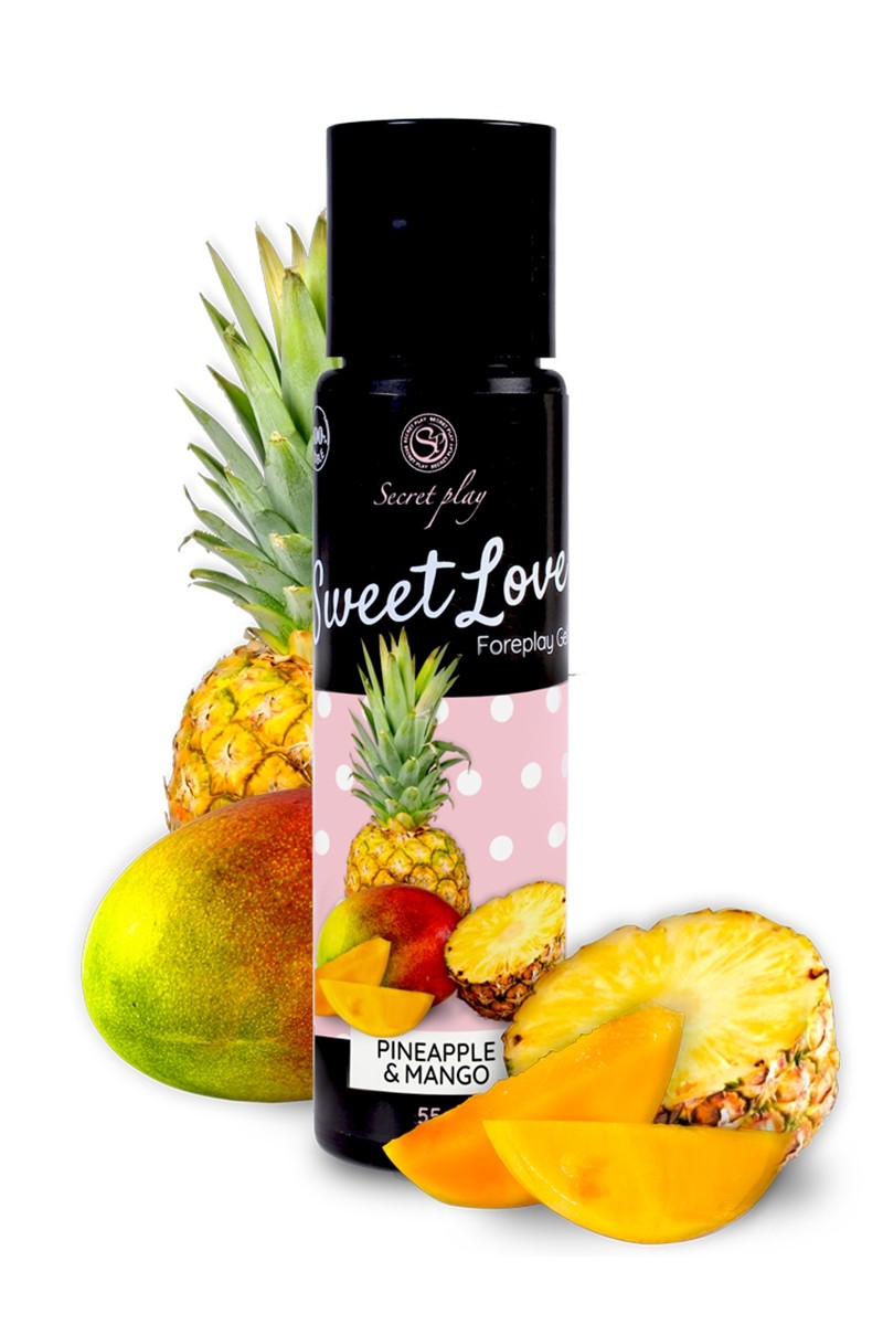 Lubrifiant comestible Ananas-Mangue contre la sécheresse intime goût fruité 60ml