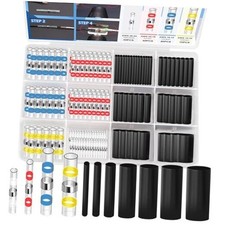 Heat Shrink Solder Seal Wire Connectors Kit -120 Waterproof Butt 206PCS