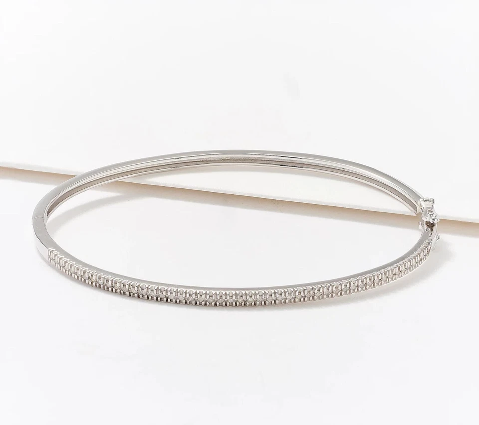 Brazalete Accents by Affinity Diamante Fino 0.25 cttw Blanco Rodio Esterlina Foto 4 de 4