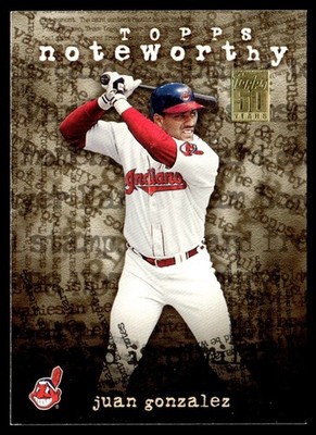 2001 Topps Noteworthy Juan Gonzalez Cleveland Indians #TN20