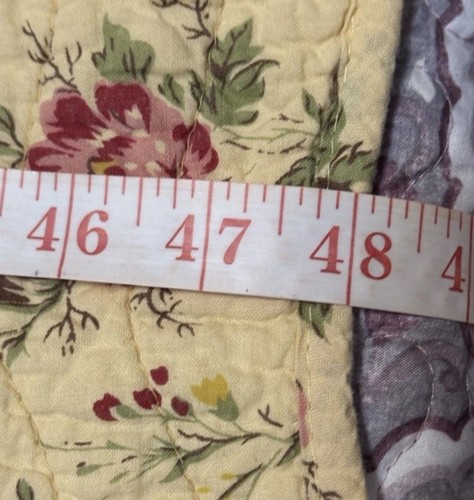 Edredón Great Finds amarillo con pequeñas rosas a rayas espalda Shabby Chic Granny Core - Imagen 8 de 19