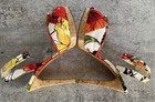 Stuart Weitzman Stout Platform Cork Red Orange Floral Heel Buckle Sandal 7.5 — photo 9