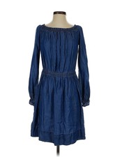 H By Halston Women Blue Casual Dress S