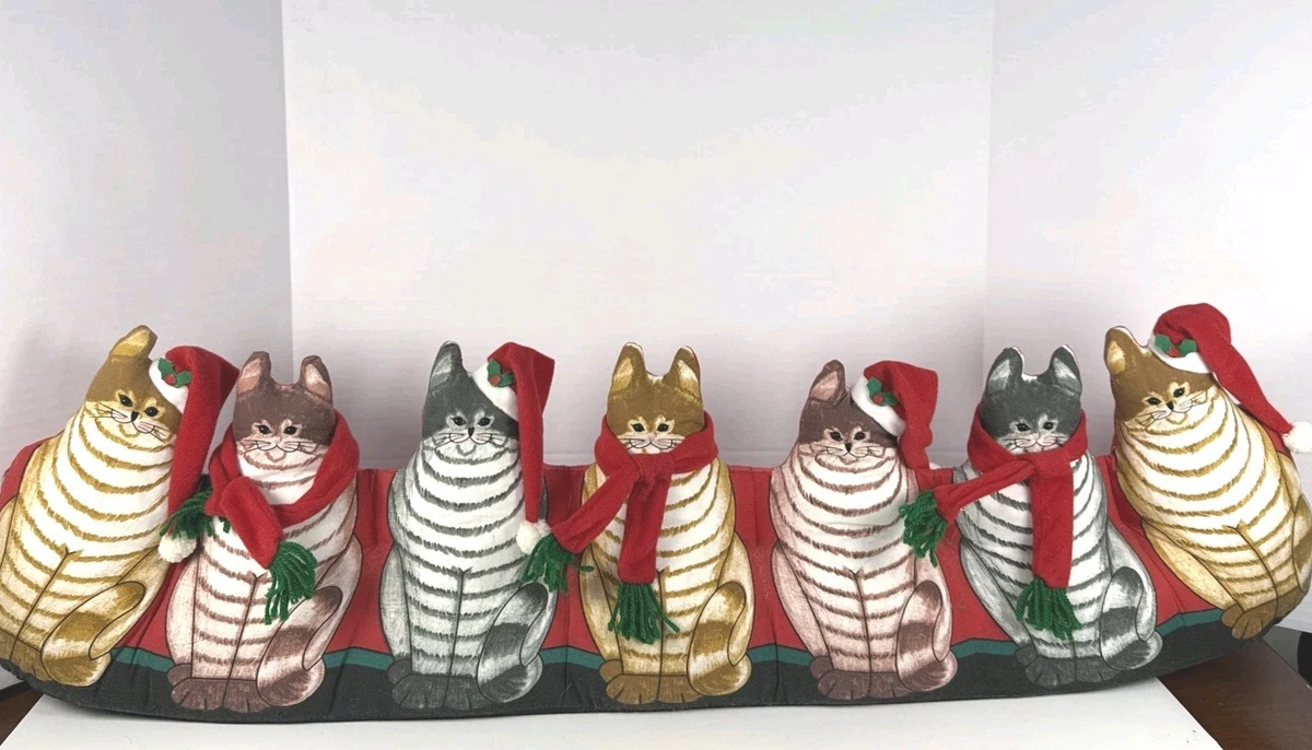 Vintage Christmas Cat Figurine for sale | eBay