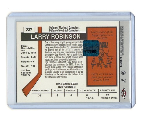 2001/02 Topps Chrome Reprints Larry Robinson Auto SSP HOF #9 - Picture 2 of 2