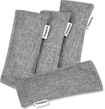 Natural Activated Bamboo Charcoal Bags 4 Pack, Home Air Purifying Bag, Car Odor