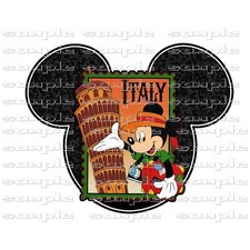 Disney Epcot Italy prrr Premade Scrapbook Page Paper Piece die cut