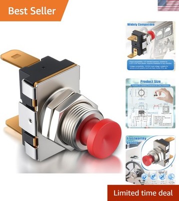 Horn Button, Boat Horn Switch, SPST Momentary Contact Switch, 12V/24V Dual Vo...