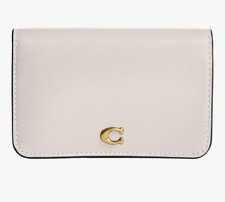 Coach Slim Wallet Chalk Leather Envelope Snap Wallet NWOT Tags Included