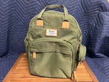 Ruvalino Diaper Bag Backpack Olive Green Baby Travel Tote Organizer Pockets