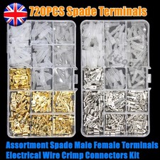 Insulated Electrical Spade Terminal Crimp Connector Assortment 2.8/4.8/6.3mm Set