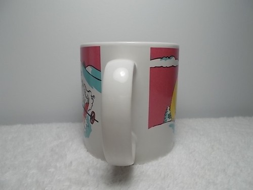Vintage 1988 The California Raisins Snow Skiing Ceramic Coffee Tea Cup Mug - Picture 4 of 6