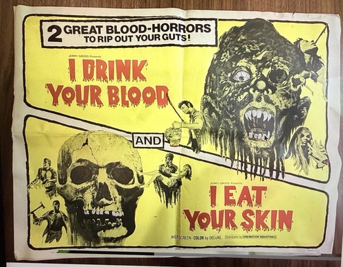 I Drink Your Blood / I Eat Your Skin Original Movie Poster Horror Double Feature