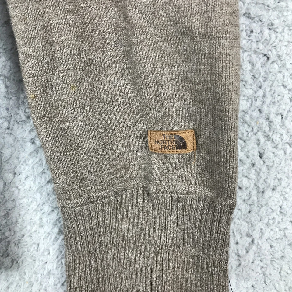 North Face Sweater Mens Large Brown Half Zip Pullover Wool Blend Outdoor Casual - Image 2 of 4
