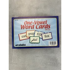 Abeka One-Vowel Word Cards K4-K5 Phonics Flas...