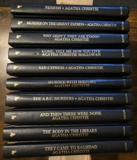 Agatha Christie Mystery Collection Lot of 10 Bantam Black Leatherette Books